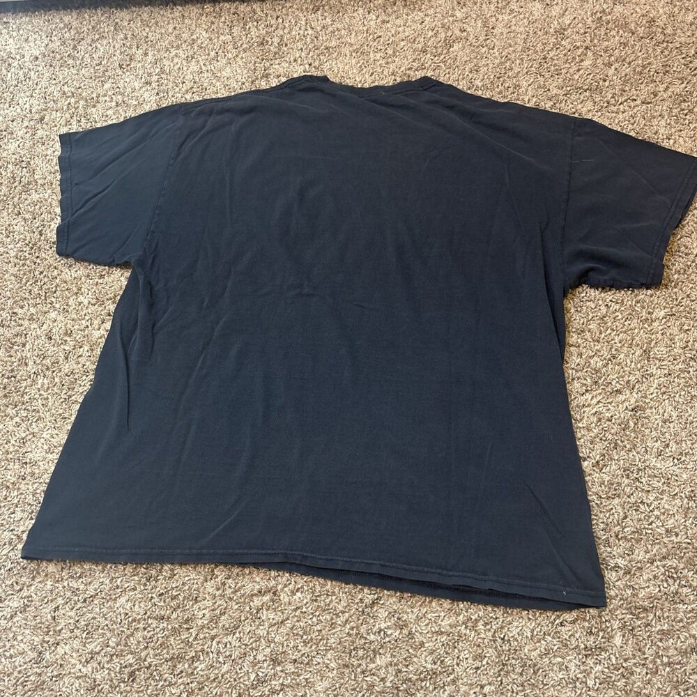 Vintage “Merica” Shirt Faded Distressed Xxl Y2k Stars And Stripes USA Black Tee - Picture 10 of 12